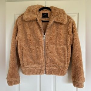Urban outfitters tan teddy jacket. Size XS